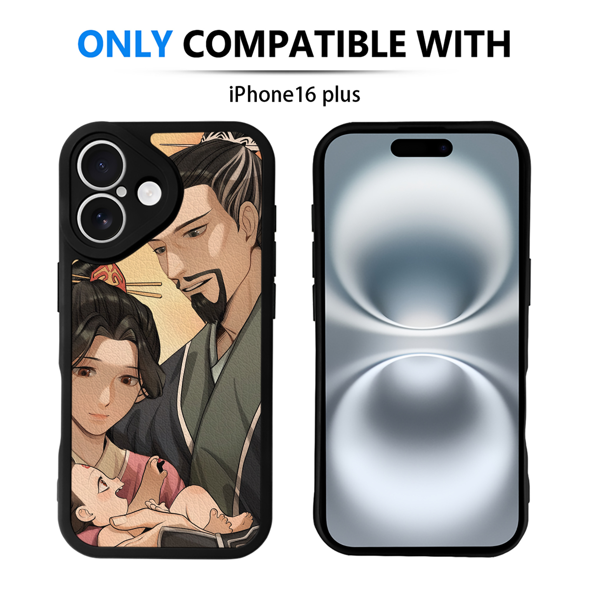 （画像用） Ne Zha 2 ナタ 魔童の大暴れ 【iPhone 16シリーズ対応】シリコンスマホケース（レザー調） 材質：シリコン